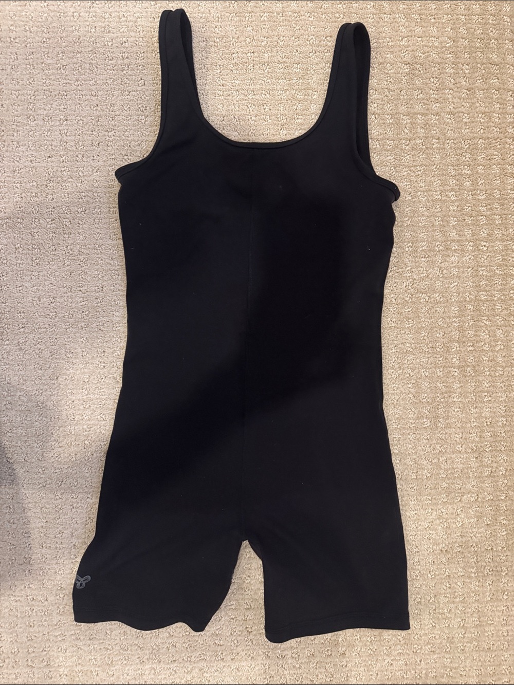 TNA Black Athletic Romper with Tank Straps